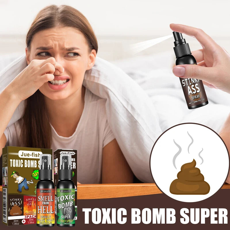 Safe Fart Prank Spray Kit - Hilarious Poop Scented Toy for Gag Gifts, Party Pranks