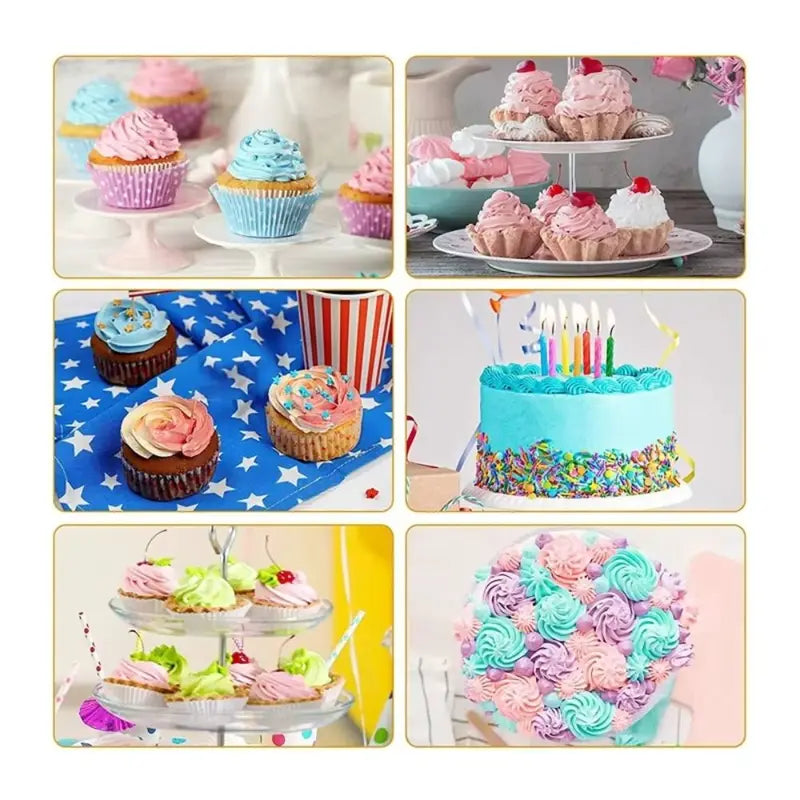 Large Piping Bags Set for Cake Decorating - Extra Thick, Non-Slip, Food Grade, 52cm Professional Pastry Squeeze Bags
