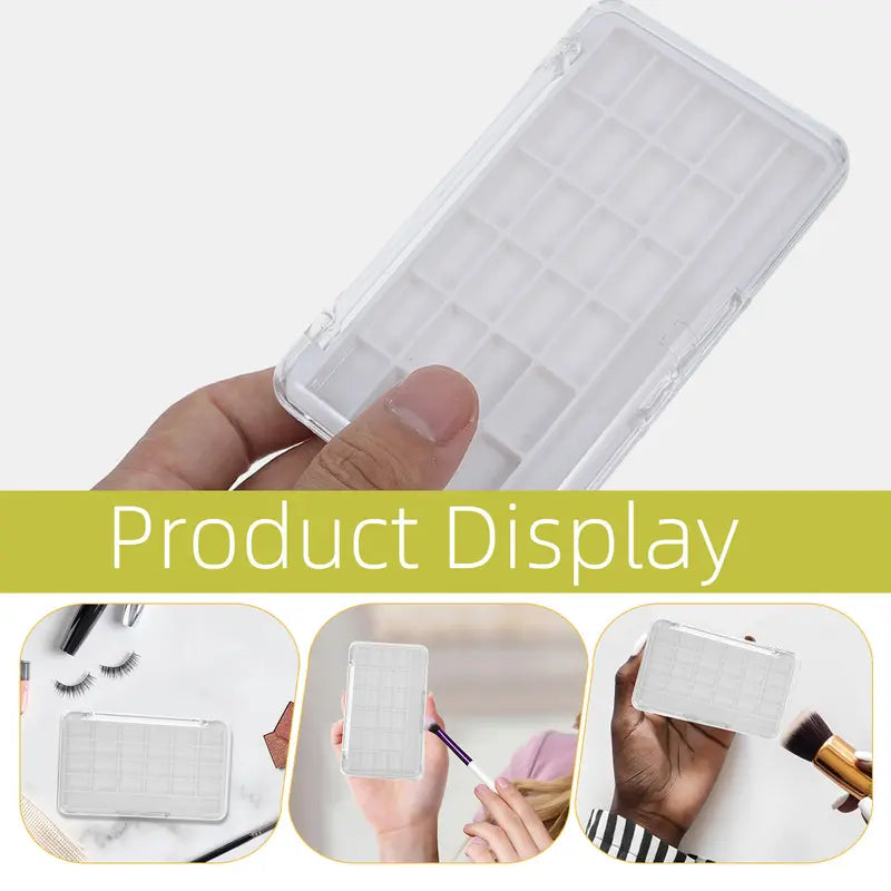 Refillable Eyeshadow Palette Organizer Case with 24 Slots Travel Makeup Storage