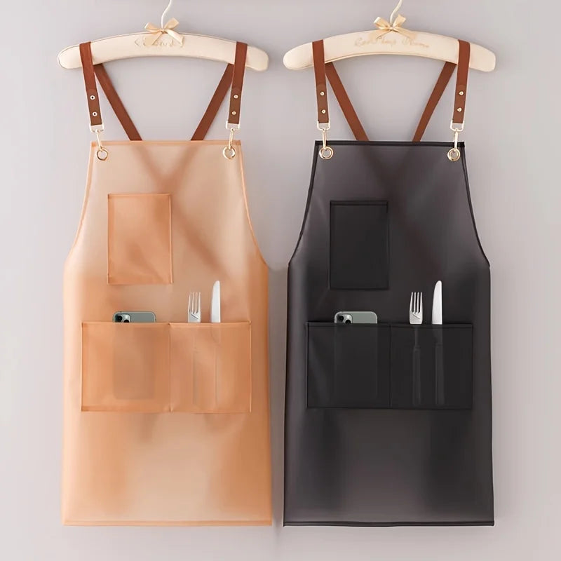 Waterproof Oil-proof Apron for Kitchen Cooking and Household Use - Korean Style Overalls