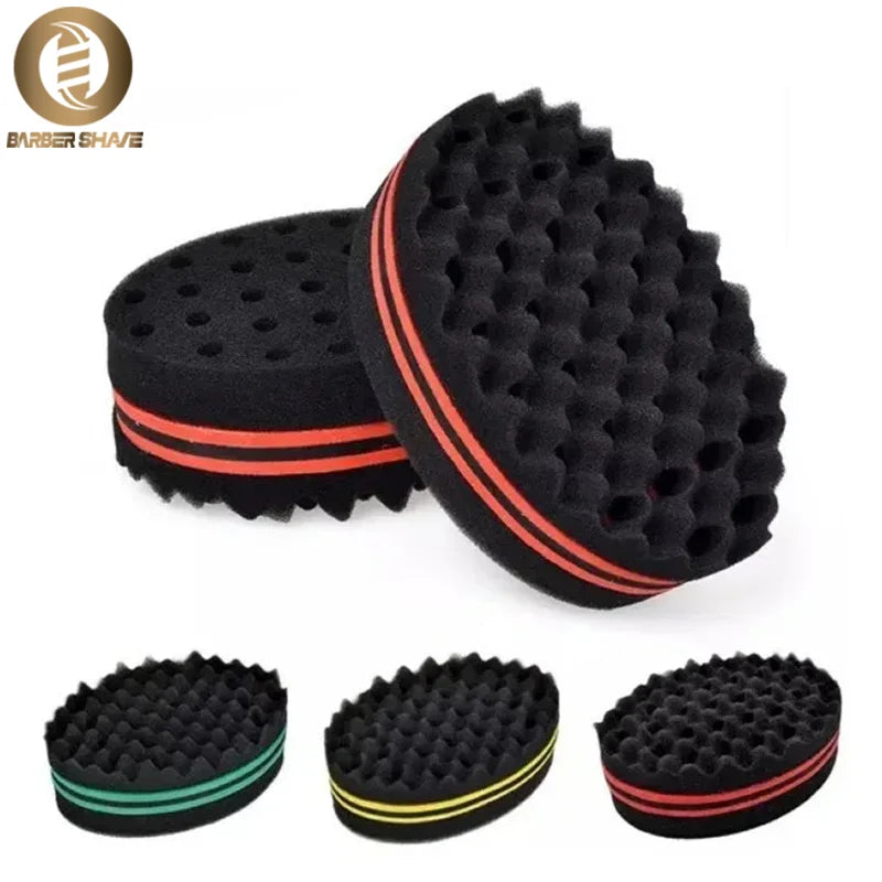 Double-Sided Magic Twisted Hairbrush Sponge for Styling & Curling - Reusable Oval Tool