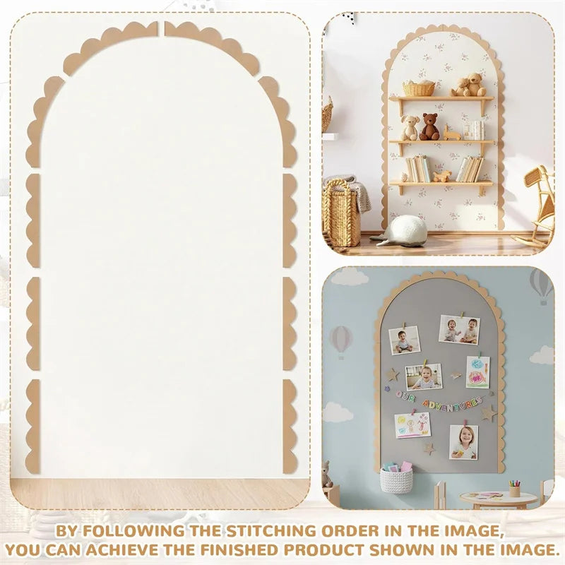 Wood Wall Arch Decor DIY Unfinished Rustic Frame for Nursery Kids Room