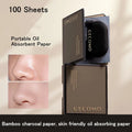 Oil Absorbing Facial Blotting Paper with Mirror - Portable Sebum Control Sheets