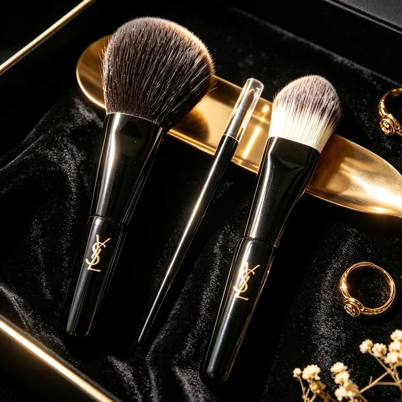 Travel Makeup Brush Organizer Bag - Multifunctional Cosmetic Storage Case for Women
