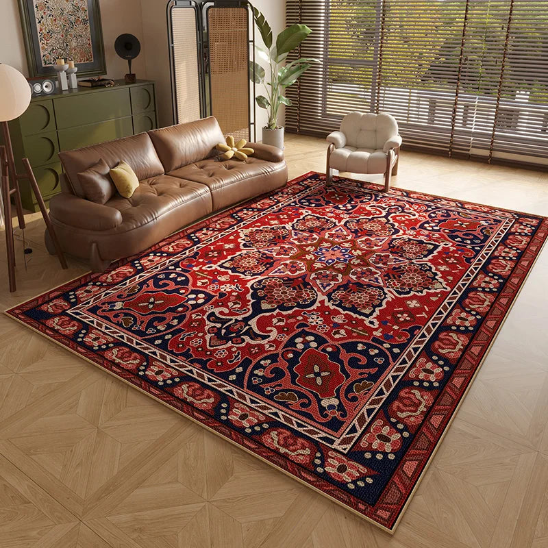 Persian Style Anti-slip Area Rug for Living Room Bedroom & Study - Washable Floor Mat