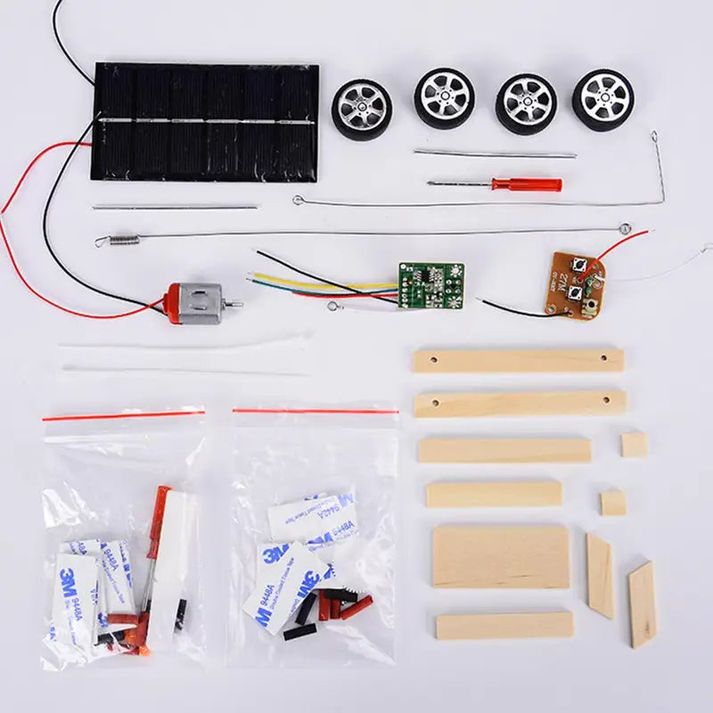 DIY Solar Electric Vehicle Science Kit - Educational Puzzle for Kids 6+