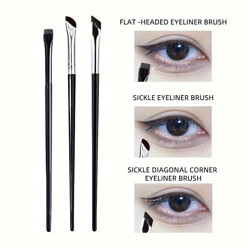 Ulta Thin Fine Angle Flat Eyeliner & Eyebrow Brush - Precise Detail Makeup Tool