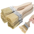 10 Pcs Wooden Handle Paint Brush Set - 2 Inch Fine Bristles Wall & Furniture Painting Tools