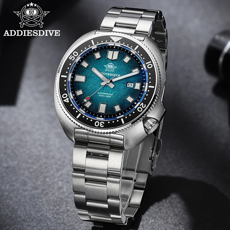 Men's Diving Watch 200m Waterproof Quartz with Sapphire Glass and Luminous Bezel