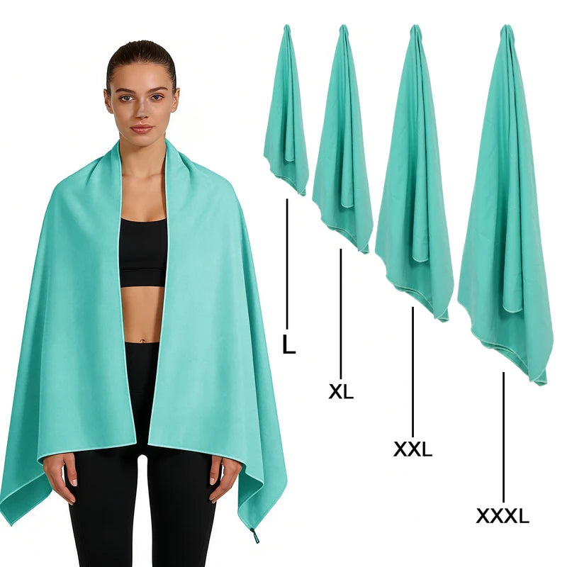 Quick Dry Microfiber Workout Towels for Gym, Yoga, Running & Beach