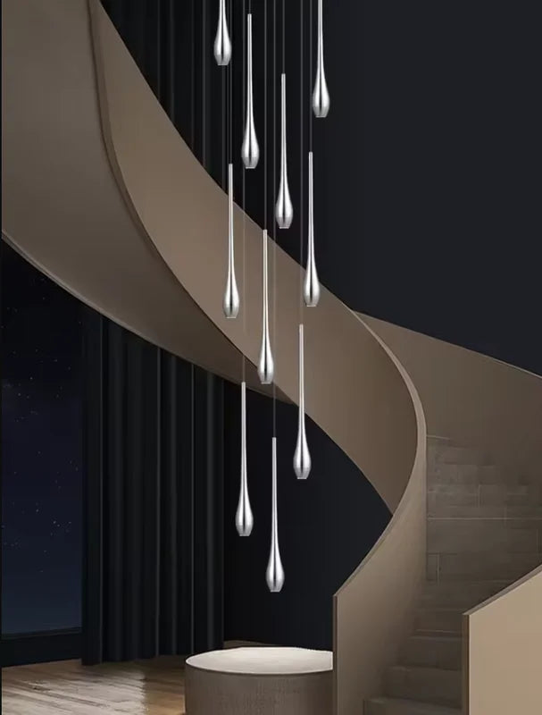 Modern LED Pendant Light Fixture for Living Room & Dining Area - Multiple Colors & Emission Options