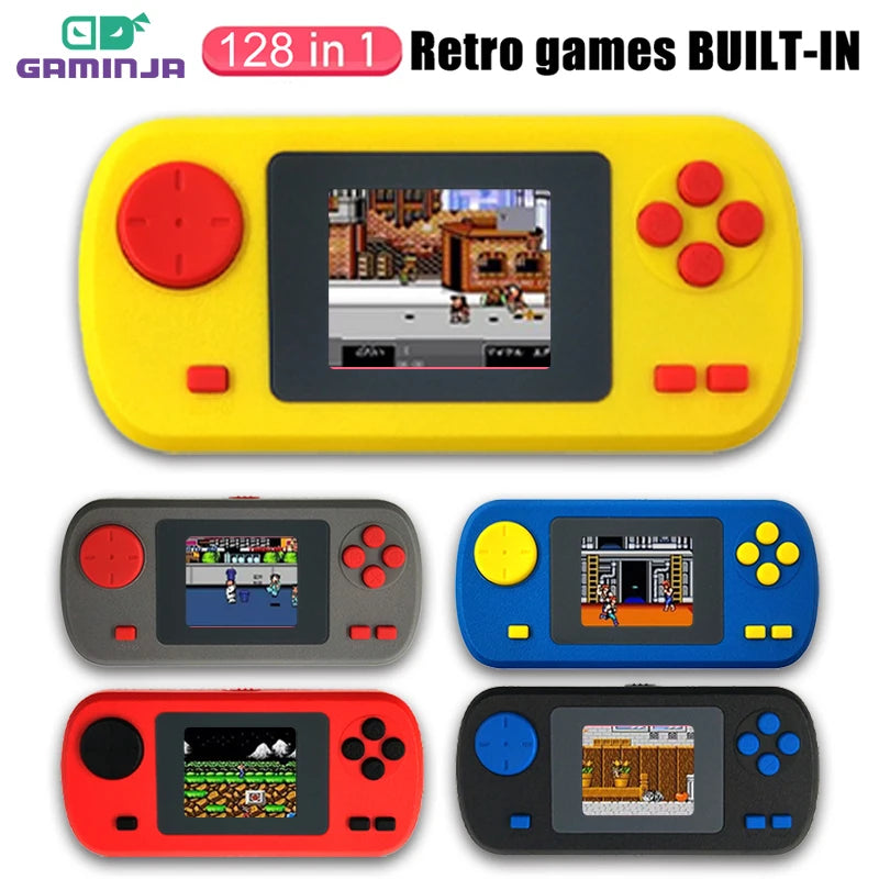 Portable Handheld Retro Video Game Console with 128 Classic Games - Multiple Colors