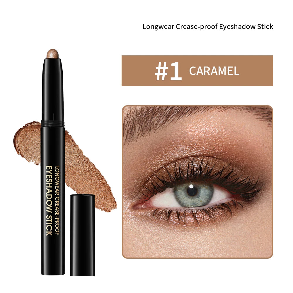 Waterproof Crease-proof Eyeshadow Pencil Stick - 10 Colors