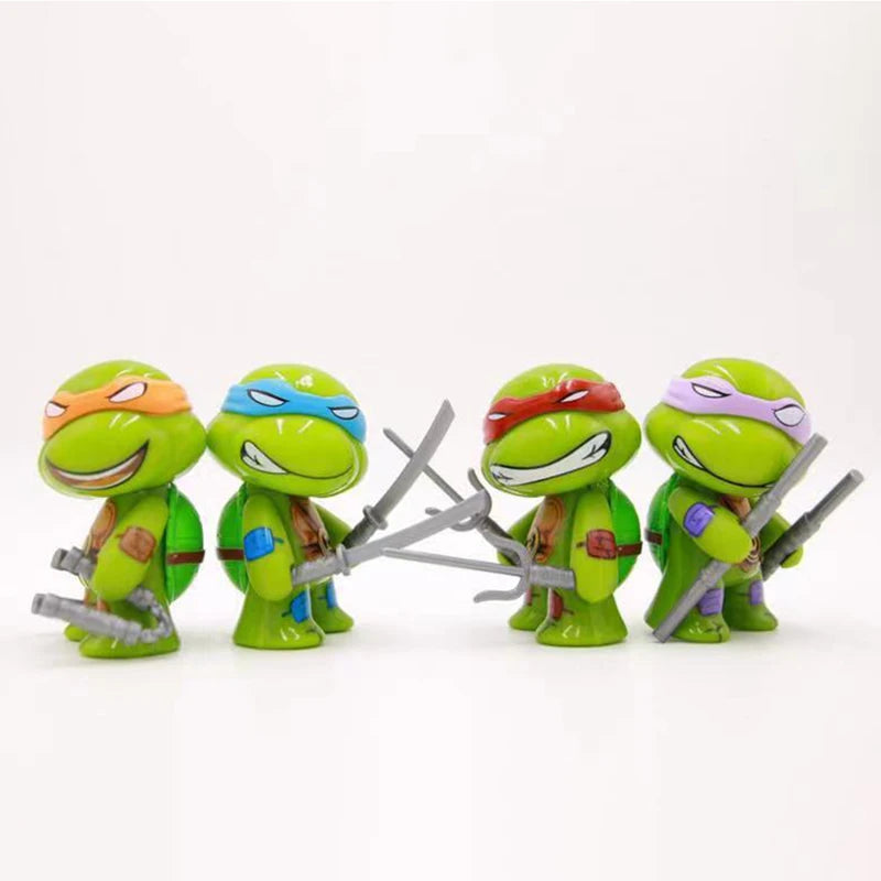 4PCS Kids Ninja Turtle Action Figures with Movable Joints for Birthday & Christmas