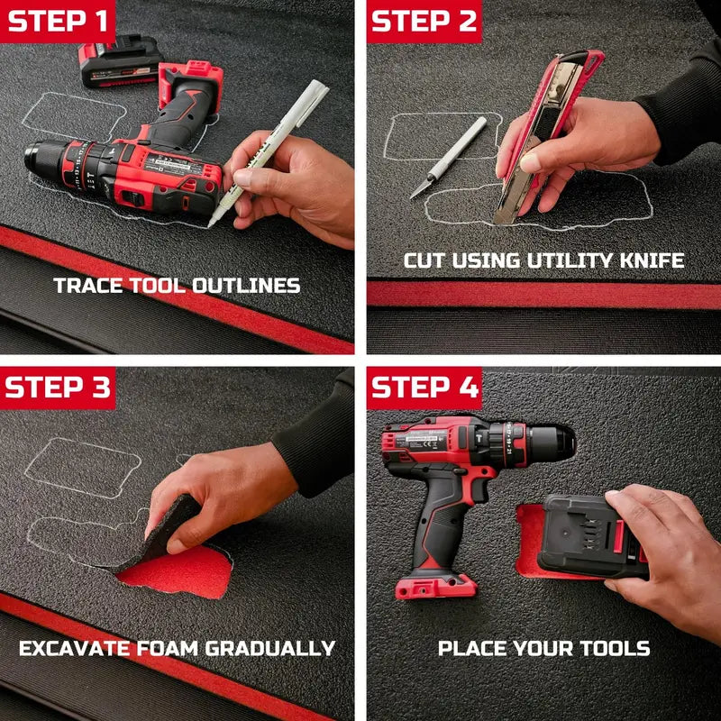 Tool Box Foam Inserts Protective Cushioning for Storage Cases - Customizable