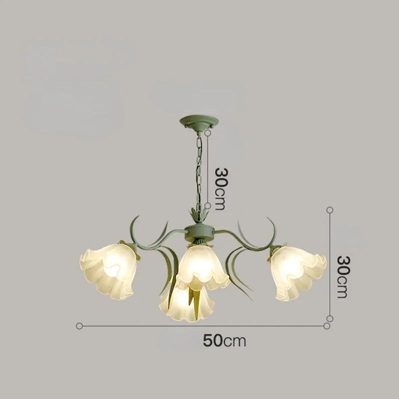Modern Luxury Living Room Chandelier with Lily of The Valley Acrylic Lamp - Retro Dining & Bedroom Lighting