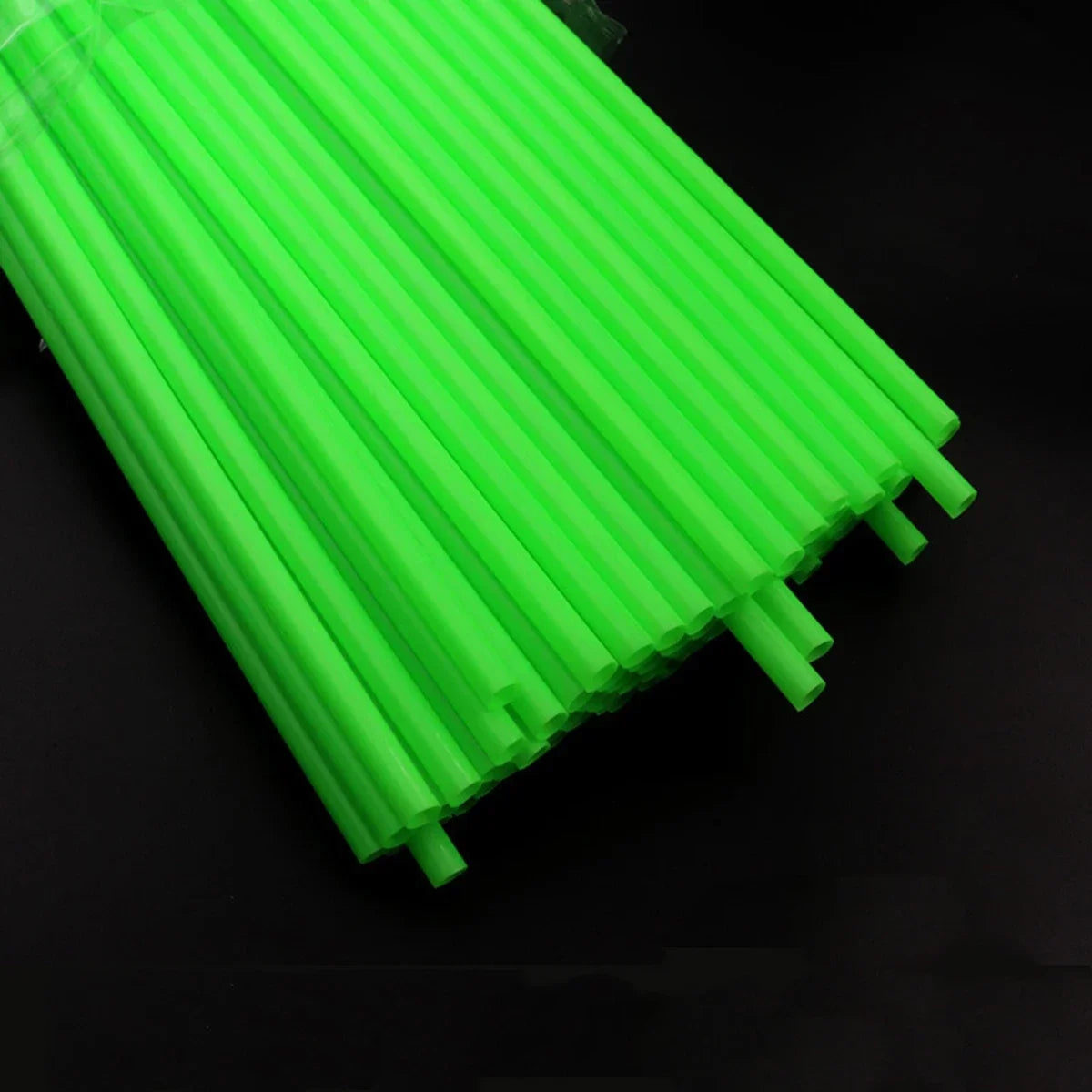 100 Pcs Colorful Reusable Plastic Drinking Straws for Parties & Events