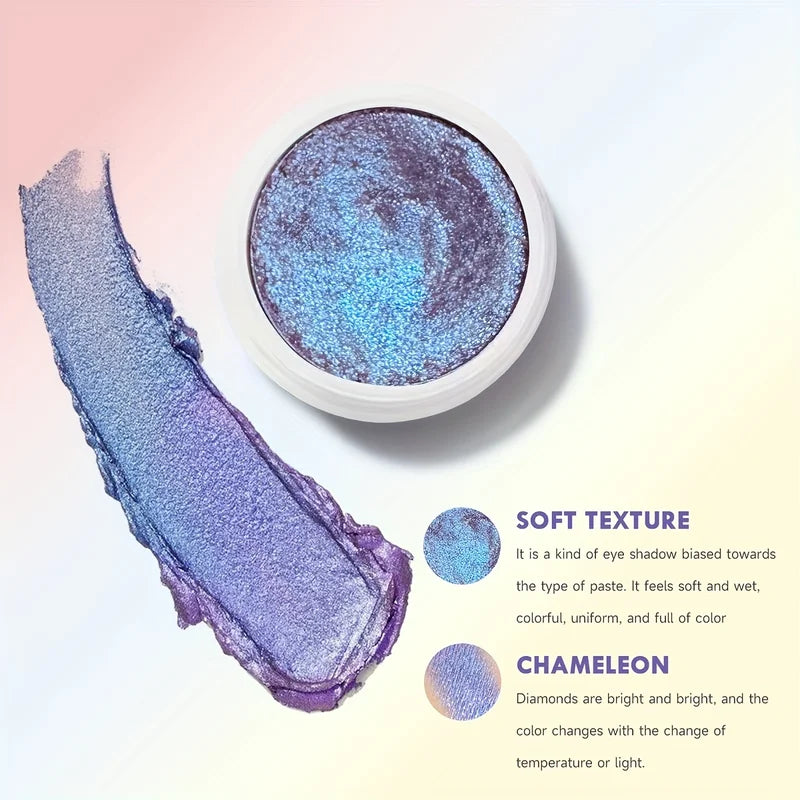 3-Color Eyeshadow Cream Set - Soft Pink, Rich Purple, Fresh Green, Luxurious Texture