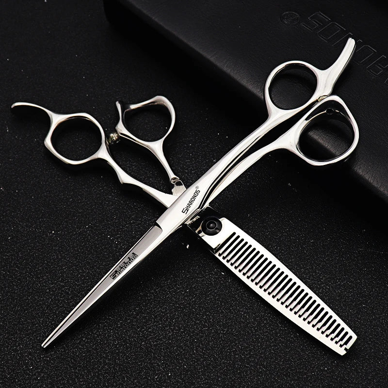Professional Hair Cutting Scissors Set - Stainless Steel Shears for Barbers & Hairstylists