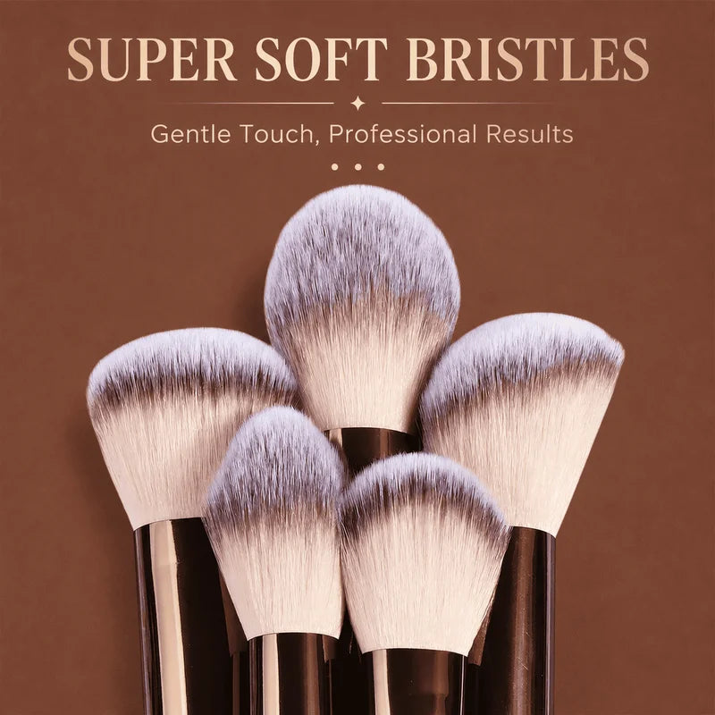 16-Piece Soft Bristle Makeup Brush Set for Foundation Eyeshadow Blush Professional Cosmetic Tools