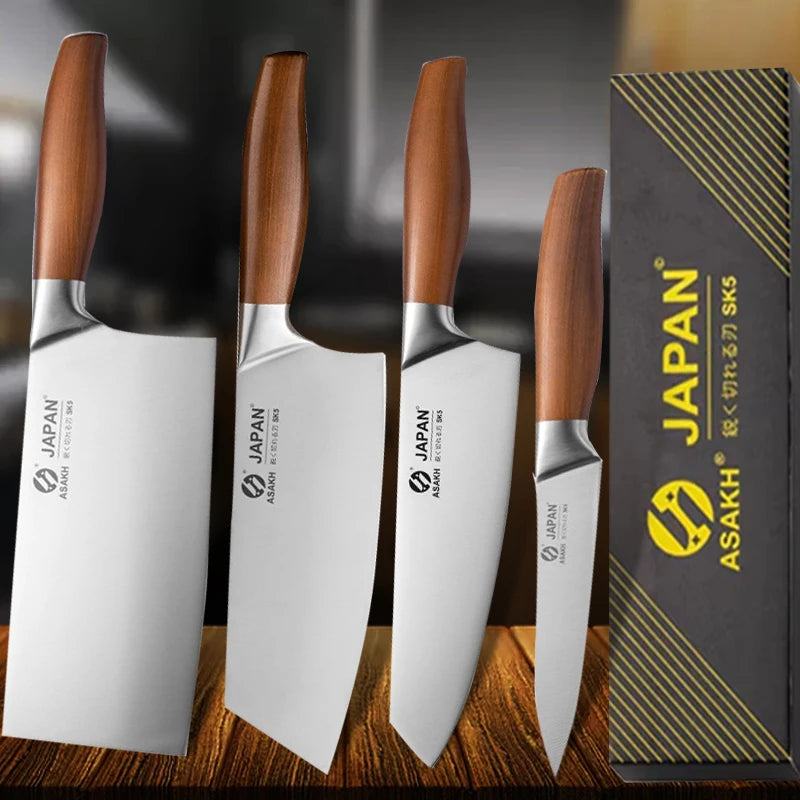 Japanese Santoku Kitchen Knife - Stainless Steel Chef & Fish Fillet Knife