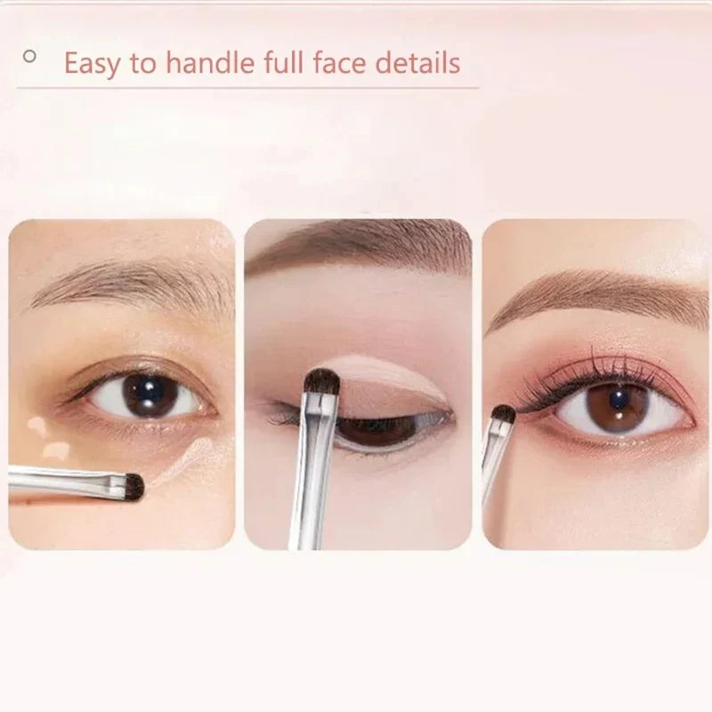 Precise Eyeshadow Brush Set with Horsehair for Eyelid Highlighting and Makeup Application