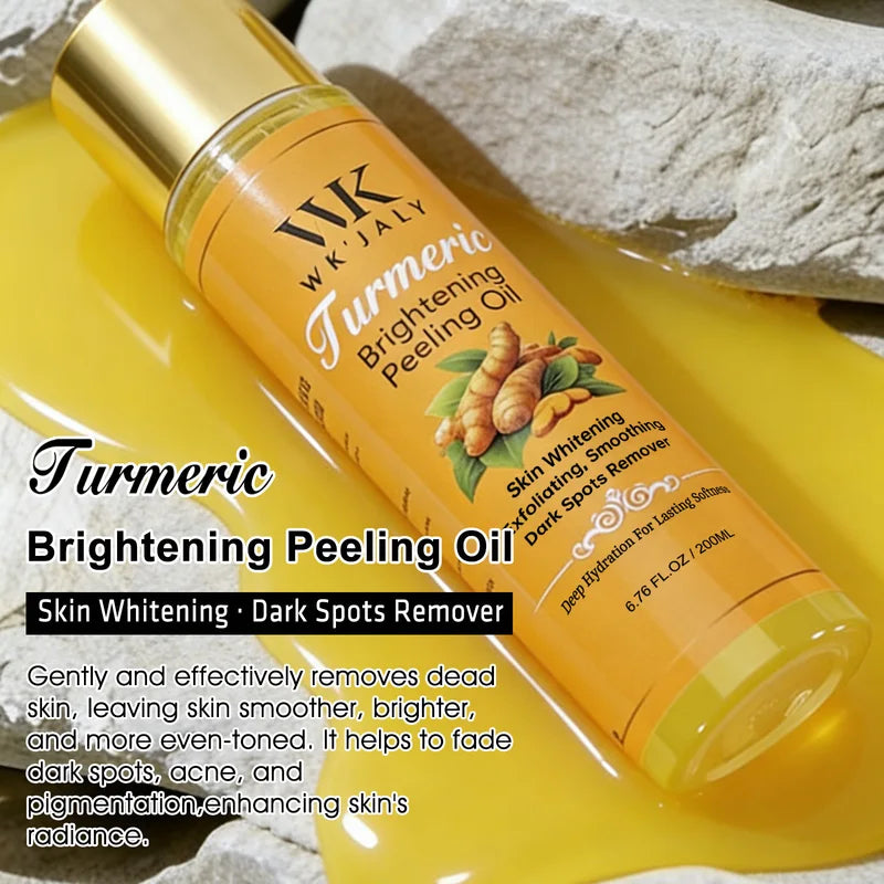 Turmeric Brightening Peeling Oil for All Skin Types - 200ml Natural Exfoliator