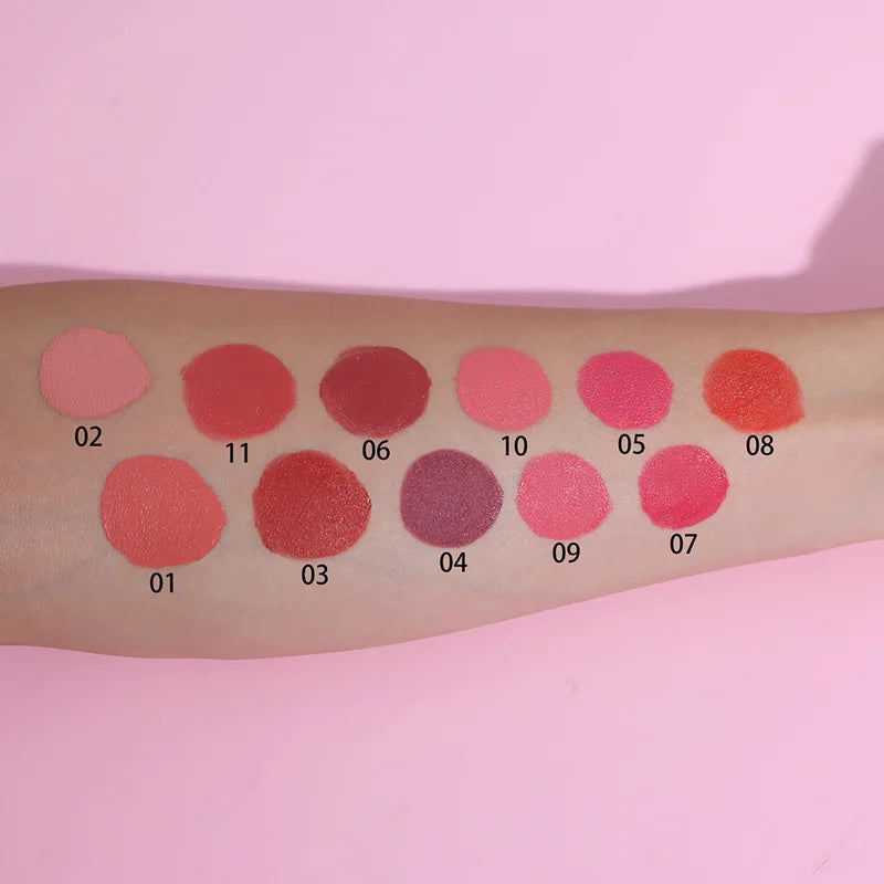 Liquid Blusher Set - Long-lasting Matte Cheek Contour Cosmetics 5pcs