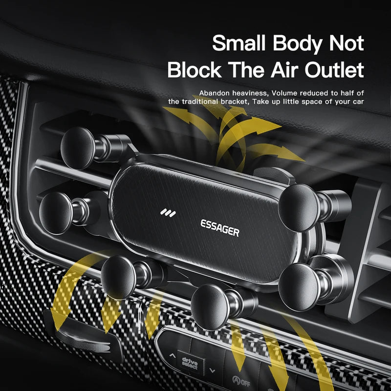 Gravity Car Phone Holder Air Vent Mount Support 4.7-6.7 Inch Phones for Car GPS