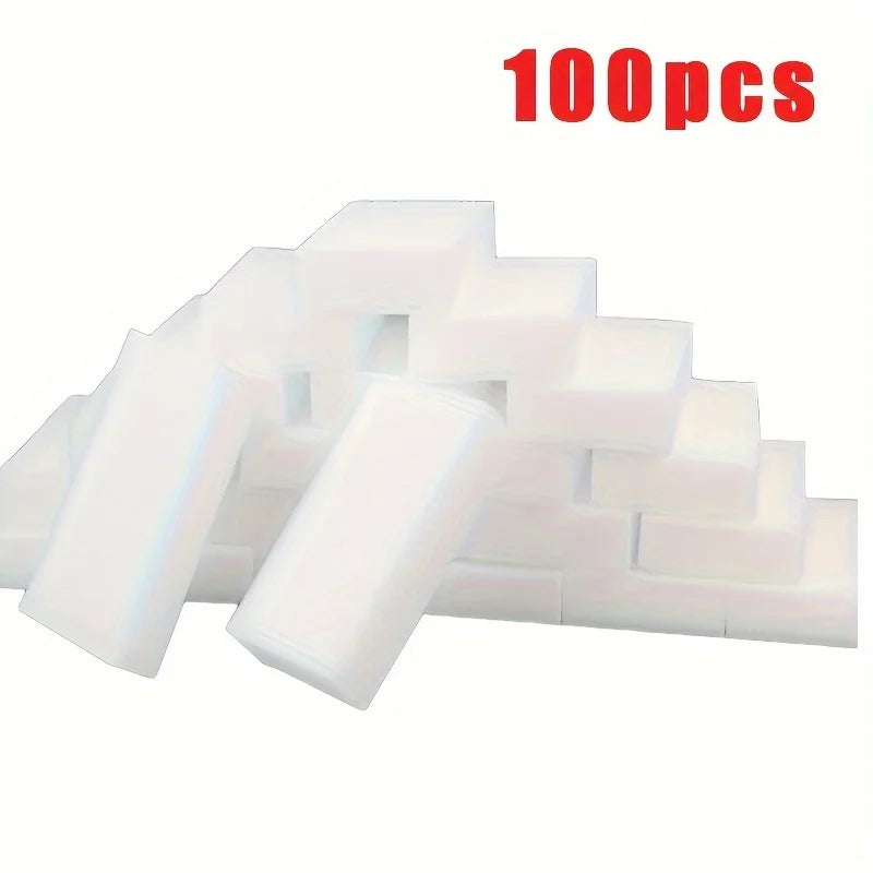 Melamine Cleaning Sponge Set 50/100 Pieces Multipurpose Erasers for Kitchen Bathroom Office