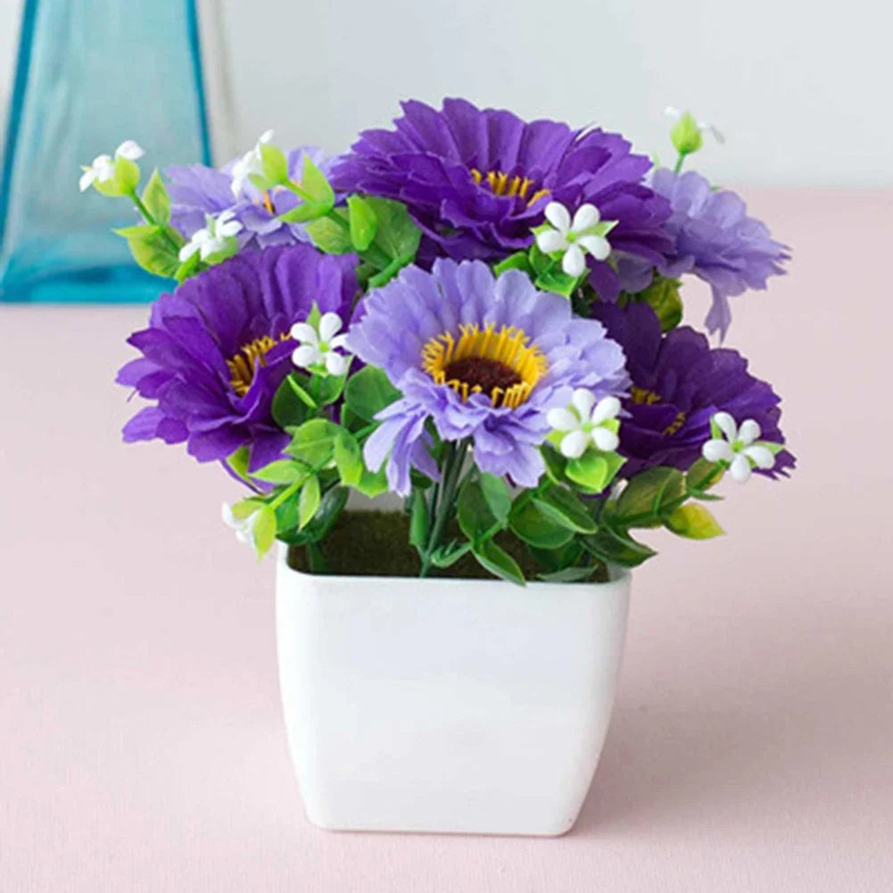 Artificial Potted Plant Garden Decor | Fake Flowers for Home & Office