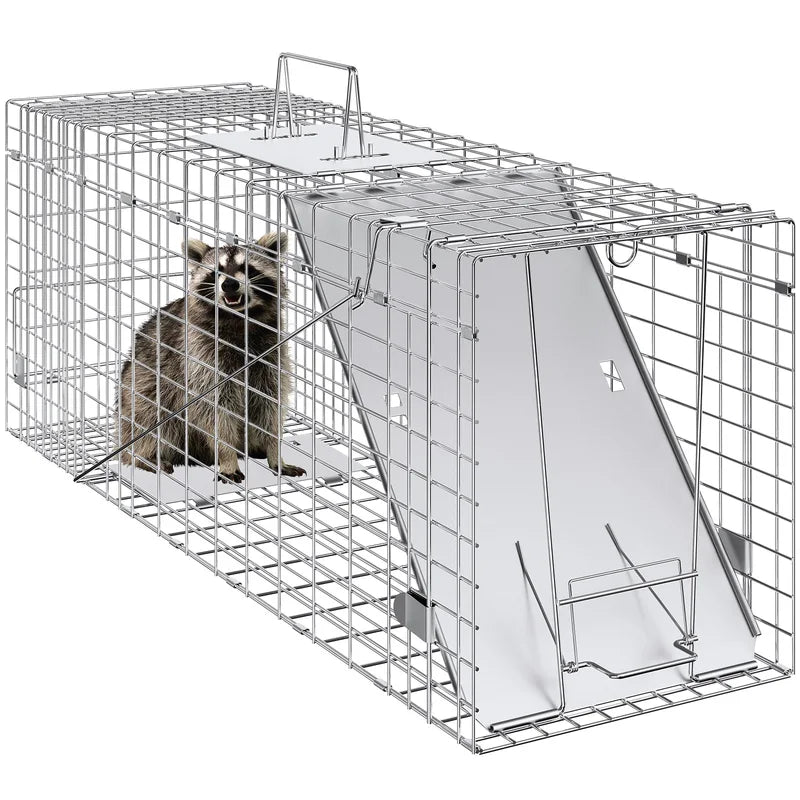 Humane Animal Trap Cage for Cats, Squirrels, Raccoons, and Small Wildlife