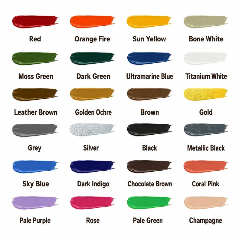 24-Color Acrylic Paint Set with Brushes for Model Making & Crafting