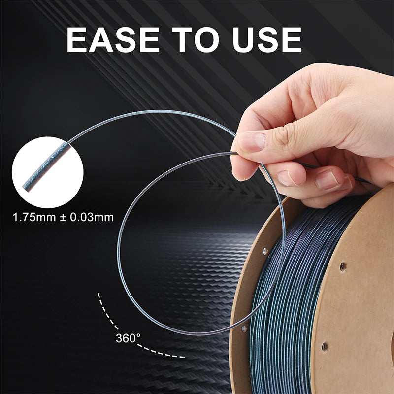 Glitter Galaxy PLA 3D Printing Filament 1.75mm Sparkly Shiny FDM Material - 1KG