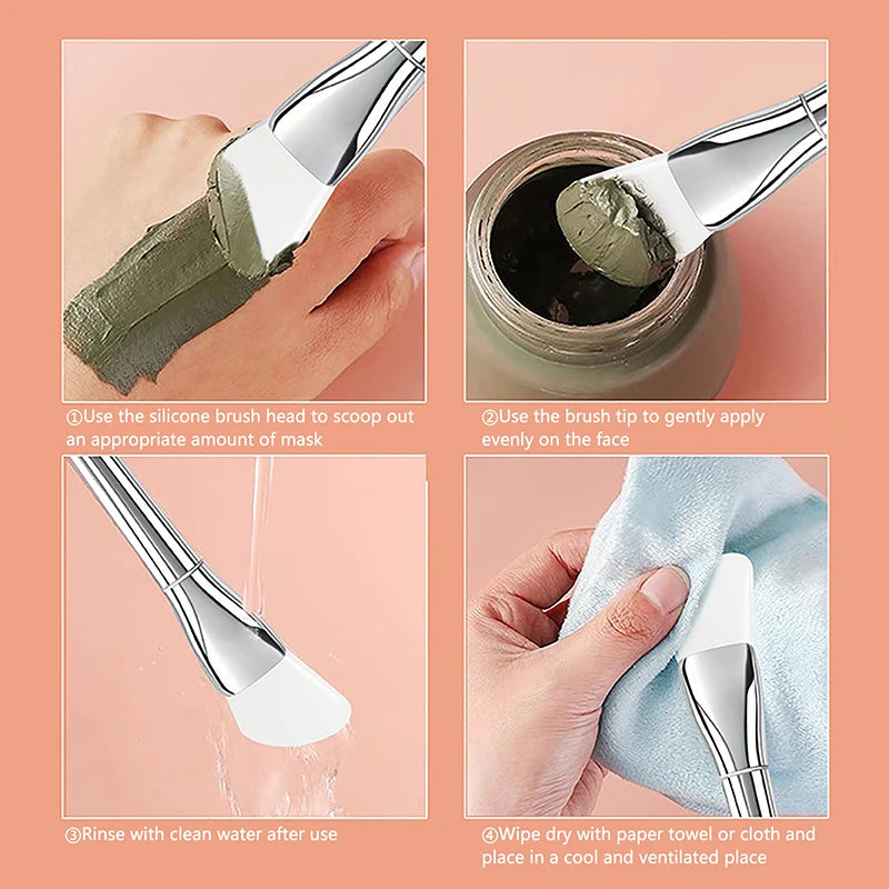 Silicone Facial Mask Brush - Soft Silicone Applicator for Face Masks & Spa Beauty Tools