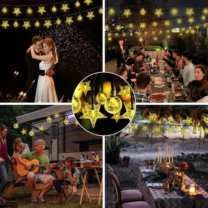Outdoor Solar String Lights with 8 Modes for Holiday & Garden Decor