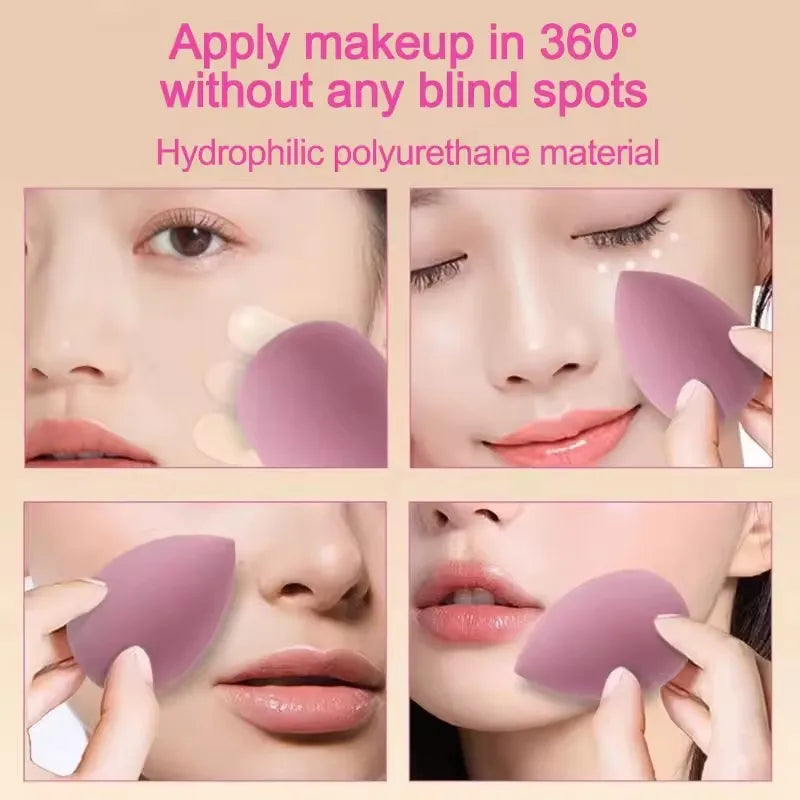 14pcs Makeup Sponge Set - Soft, Non-Latex, Dual-Use Powder Puff for Liquid & Powder Application