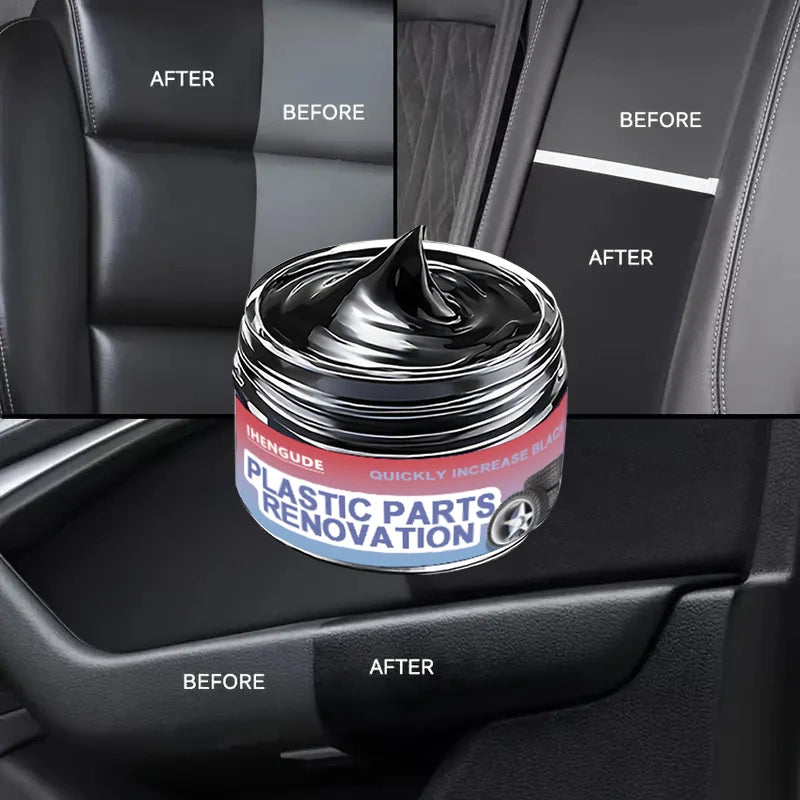 Car Interior Care Wax for Plastic & Rubber Restoration, Scratch & Shine Coating