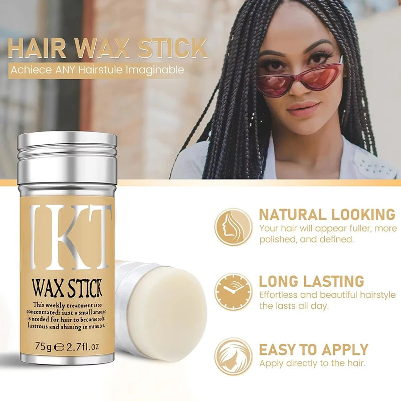 Hair Wax Stick for Wigs & Styling - Non-Greasy Edge Control Pomade