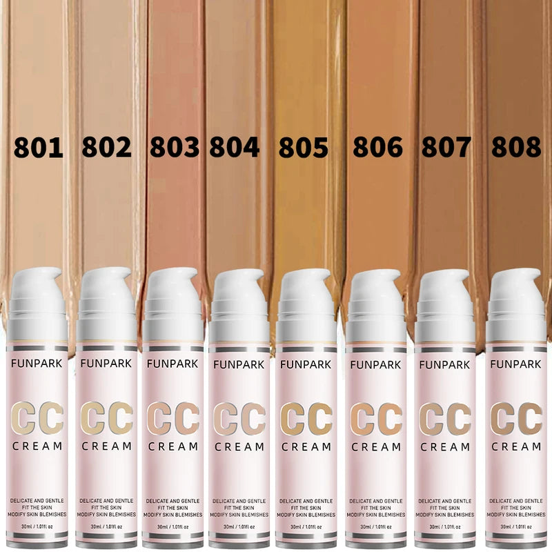 Color Correcting CC Cream Liquid Foundation Waterproof Face Makeup 30ml