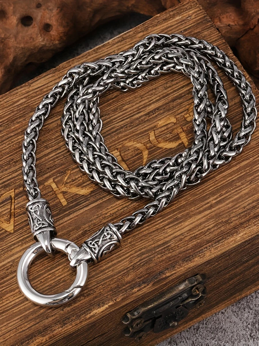 Men's Minimalist Dragon Bone Chain Necklace - Durable Snake Weaving Pendant