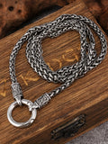 Men's Minimalist Dragon Bone Chain Necklace - Durable Snake Weaving Pendant