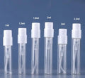 Glass Perfume Sample Bottles with Bayonet/Snap-On Pump 1ml–2.5ml Set