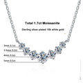 Moissanite Necklace for Women Wedding Jewelry 925 Sterling Silver Plated 18K White Gold