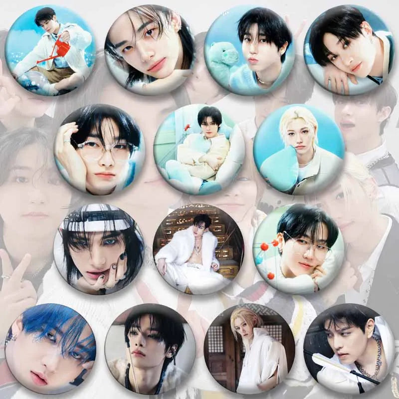 Kpop Boys Band Coin Badge Lapel Pin Jewelry for Fans - Multiple Colors & Sizes