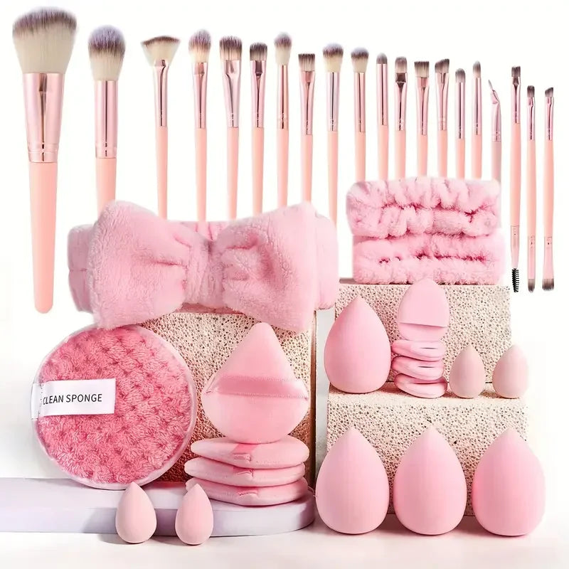 Complete Makeup Brush Set with Sponges and Tools – 20/40 Pcs for Face & Beauty