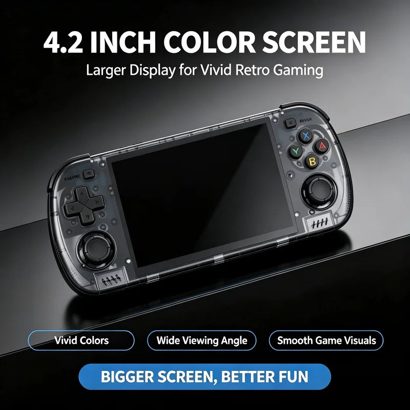 4.2 Inch Retro Handheld Game Console with Big Screen - Portable Video Player & Gaming Device