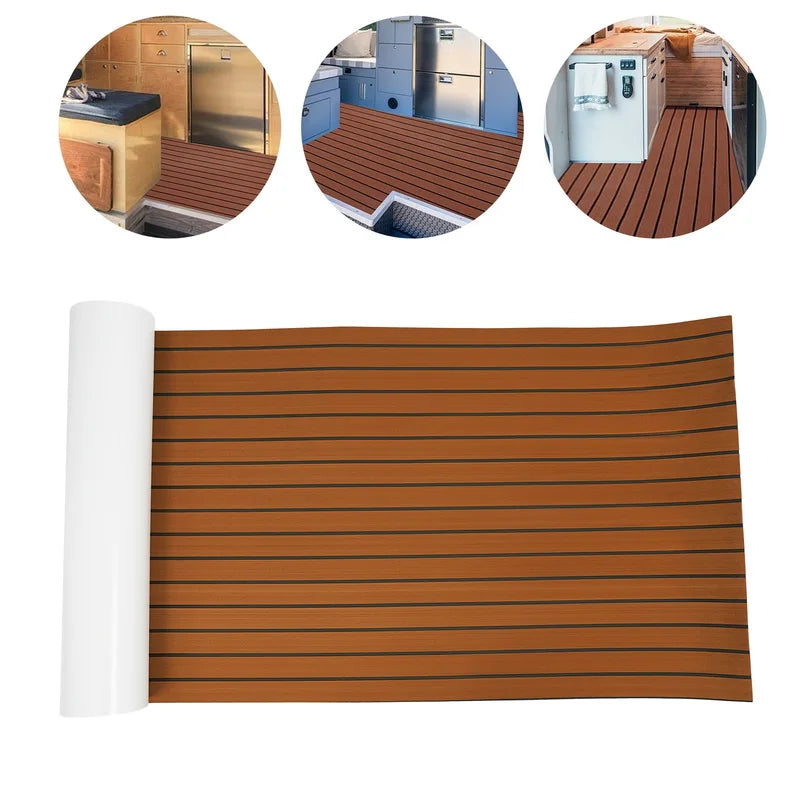 Heavy-Duty EVA Foam Anti-Slip Boat Deck Mat Waterproof Self-Adhesive Floor Covering