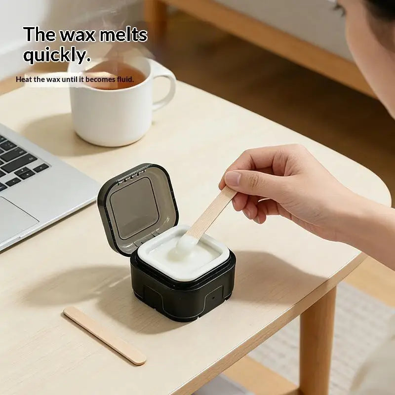 Mini Wax Heater with Silicone Bowl for Facial & Nose Hair Removal Kit