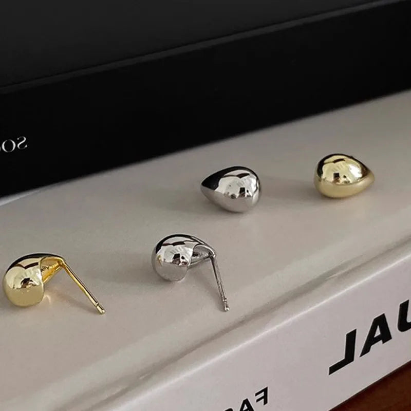 Sterling Silver Water Drop Earrings for Women Minimalist Trendy Jewelry Gift